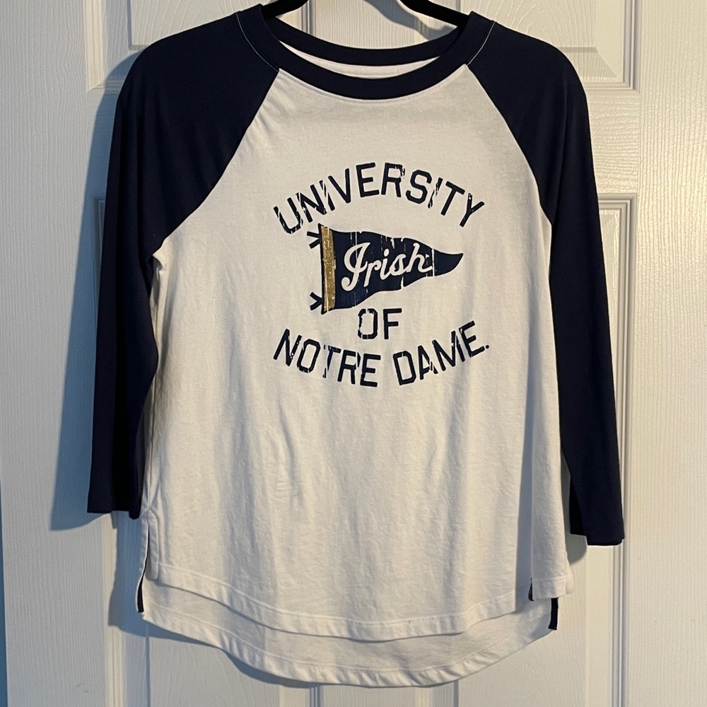 Under Armour University of Notre Dame 3/4 sleeve tee.